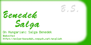 benedek salga business card